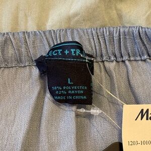 Blue Elastic denim color long shirt